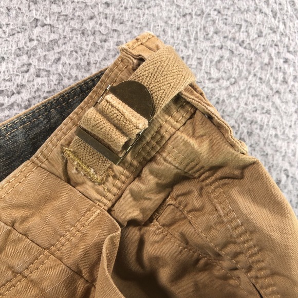 Prps Shorts Mens 32 khaki Cargo Military Paratrooper Ripstop Y2K Pockets Zip - Picture 8 of 14